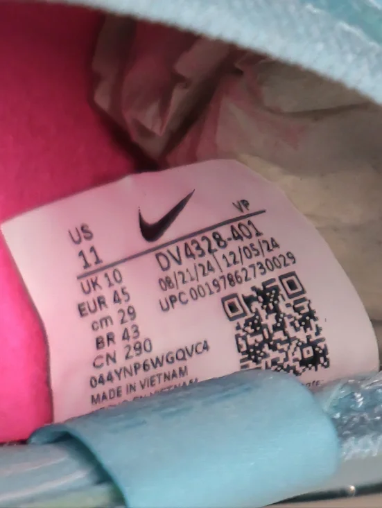 Nike Tiempo Legend Elite Light Blue and Pink Soccer Cleats - Picture 3 of 6